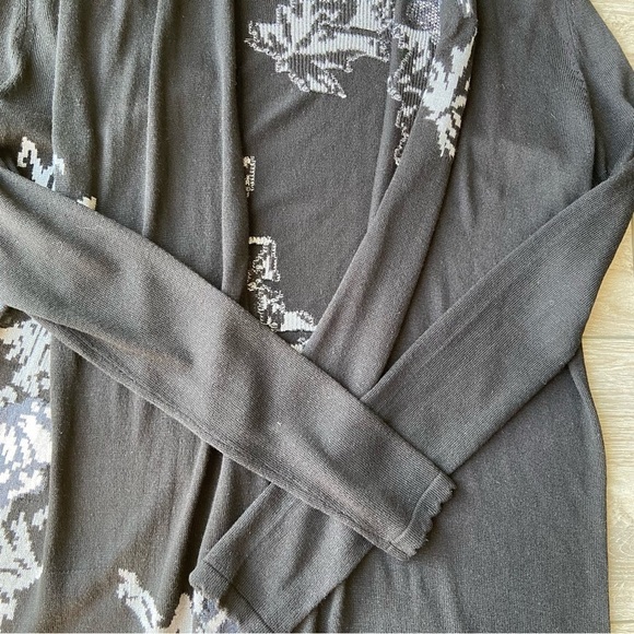 Rachel Roy Boho  Tassel Animal Pattern Lightweight Cardigan - Picture 9 of 16